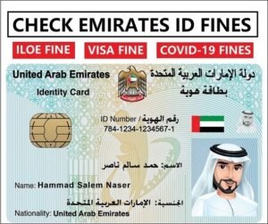 how to check emirates id card fine