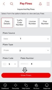 how to check Dubai Police Fines