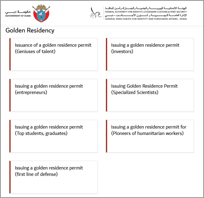 Dubai Golden Visa on gdrfa dubai