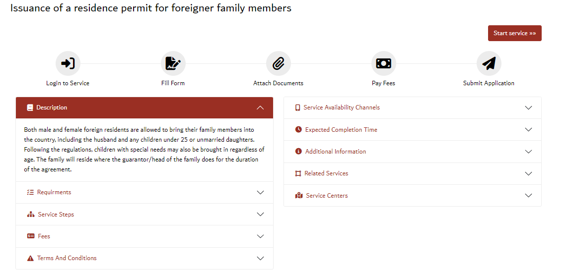 UAE Residence permit for family members